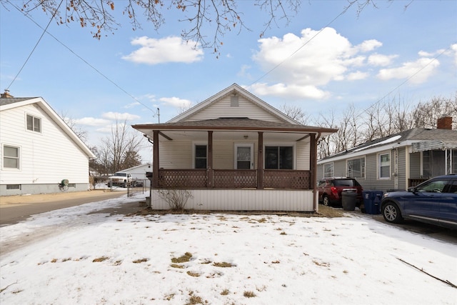 bungalow featuring covered porch