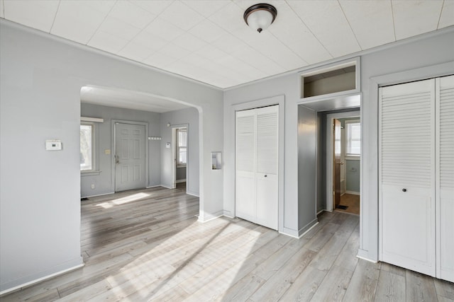 interior space featuring light hardwood / wood-style floors