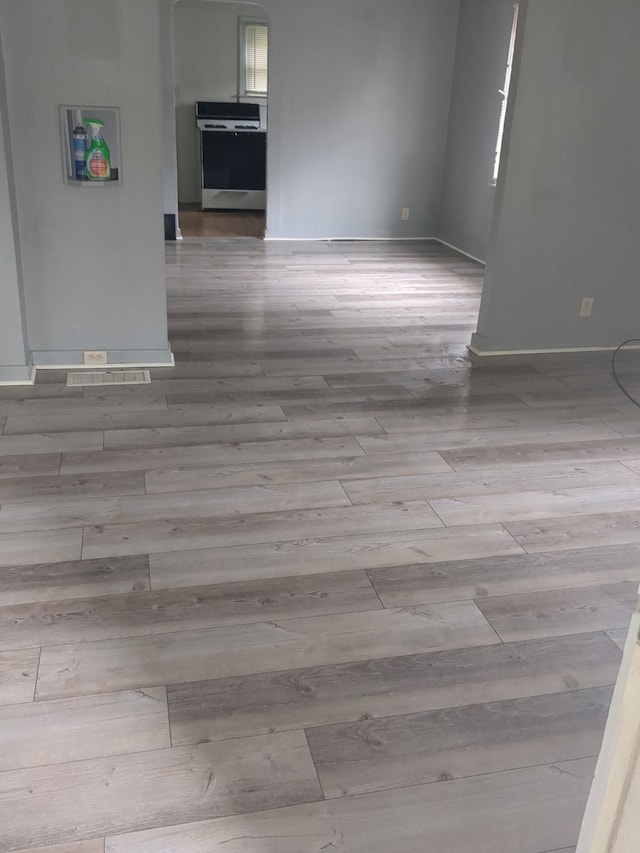 empty room featuring light hardwood / wood-style flooring