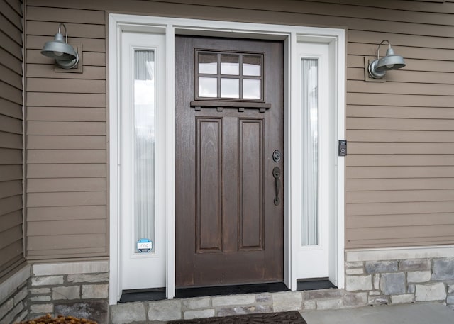 view of doorway to property