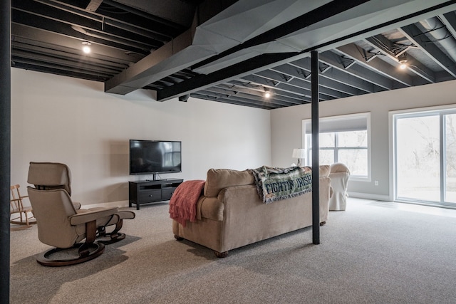 view of carpeted living room