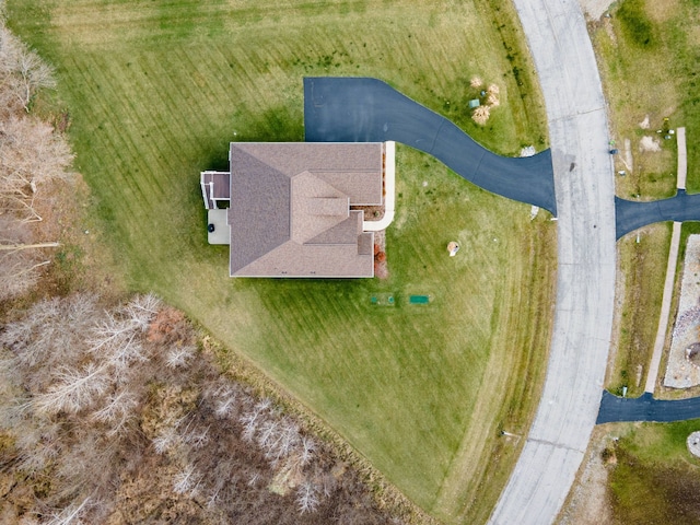 aerial view featuring a rural view