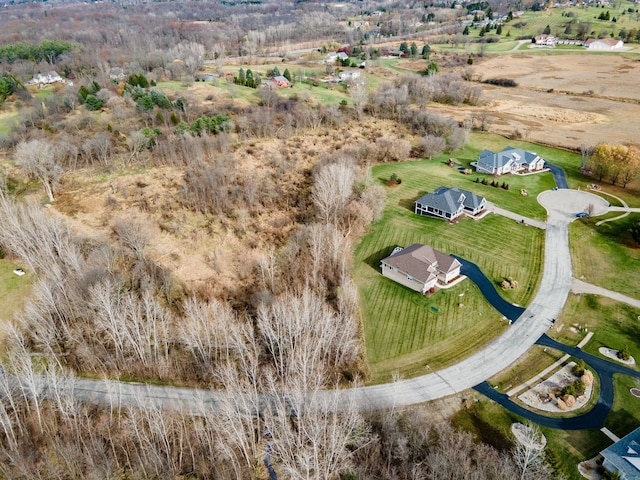 bird's eye view featuring a rural view