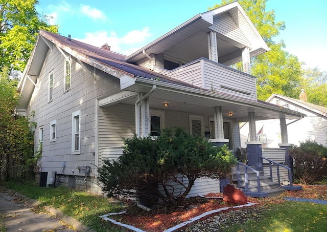 view of front of home with a porch