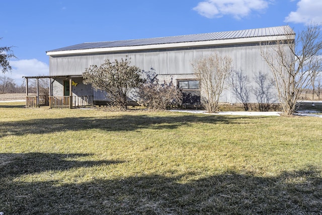 view of property exterior featuring a yard