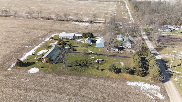 drone / aerial view with a rural view