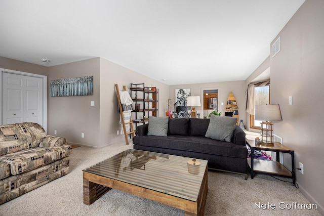 view of carpeted living room