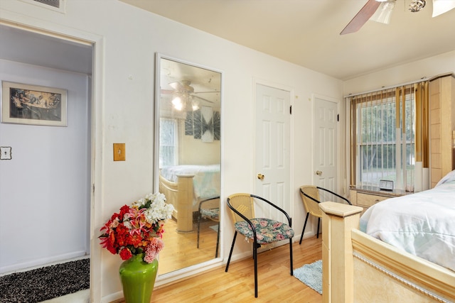 bedroom featuring hardwood / wood-style flooring