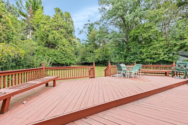 view of wooden terrace