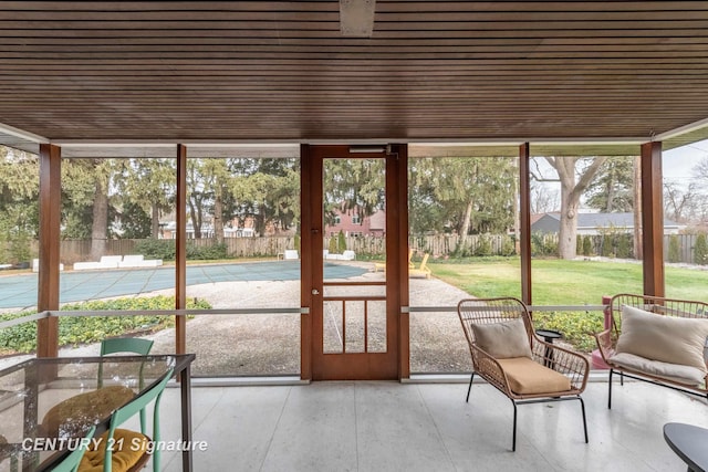 view of sunroom / solarium