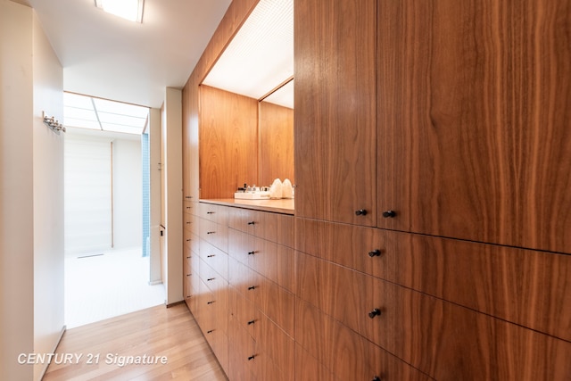 interior space featuring light hardwood / wood-style floors