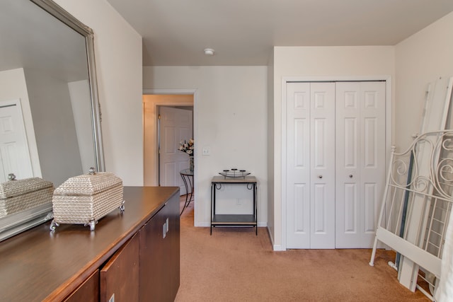 office with light colored carpet