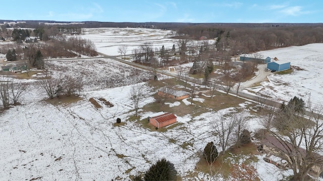 view of snowy aerial view