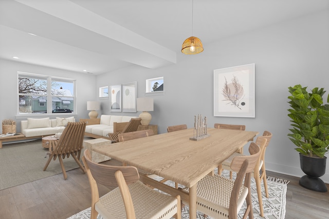 dining room featuring light hardwood / wood-style flooring