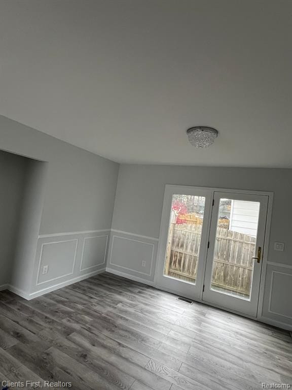 interior space featuring hardwood / wood-style flooring