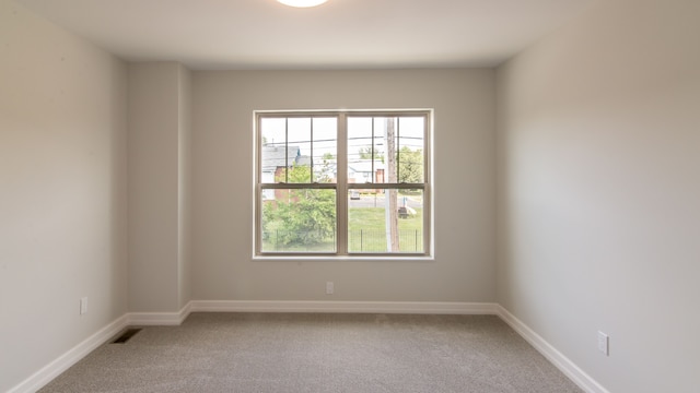 view of carpeted spare room