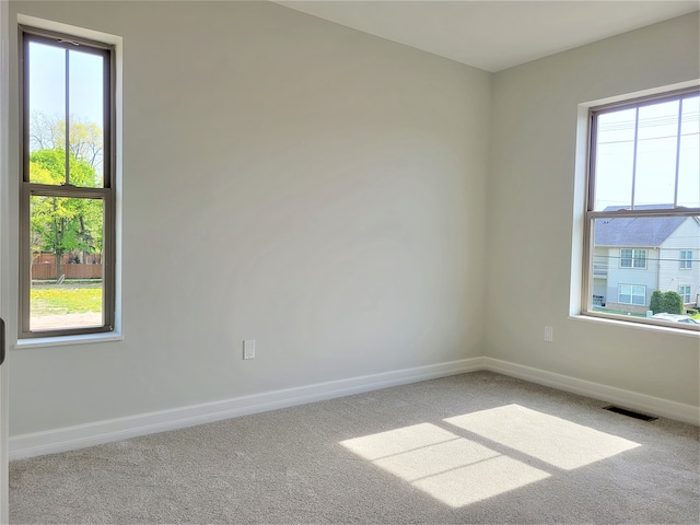 view of carpeted empty room