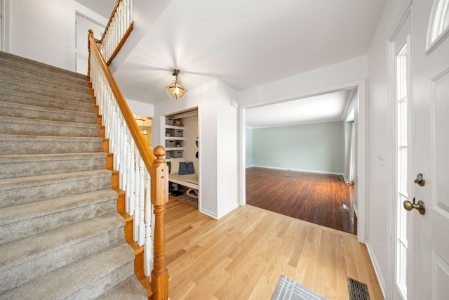 interior space featuring wood-type flooring