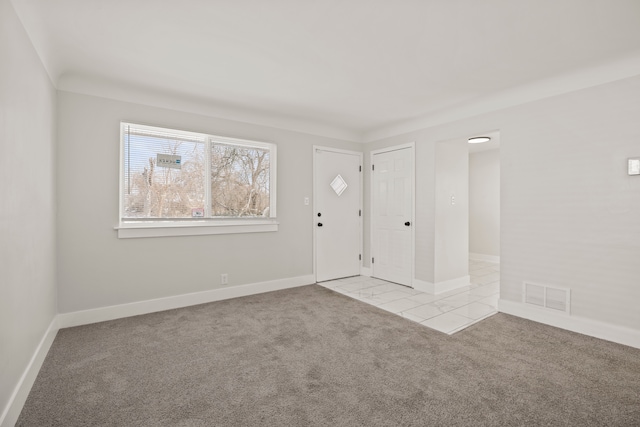 view of carpeted spare room