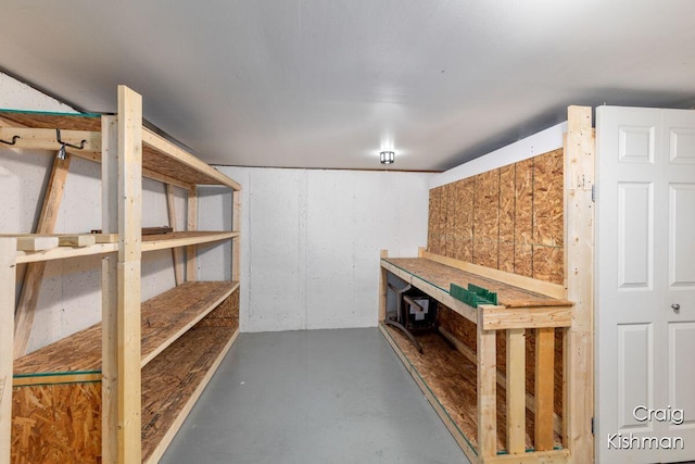view of storage room