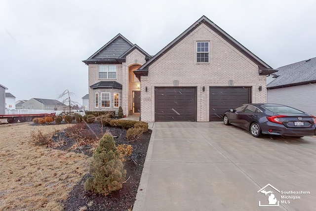 view of property with a garage