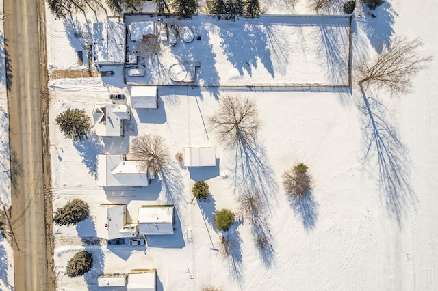 view of snowy aerial view