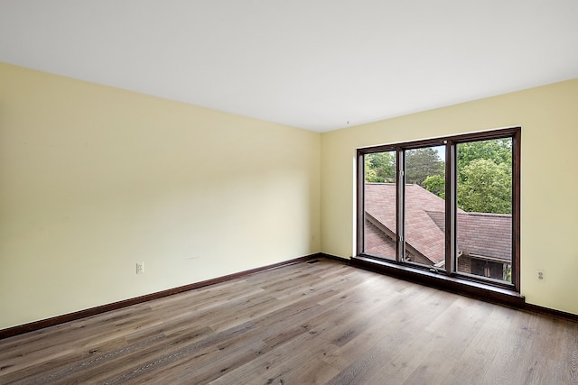 empty room featuring light hardwood / wood-style flooring