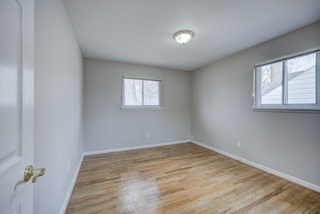 empty room featuring light hardwood / wood-style flooring