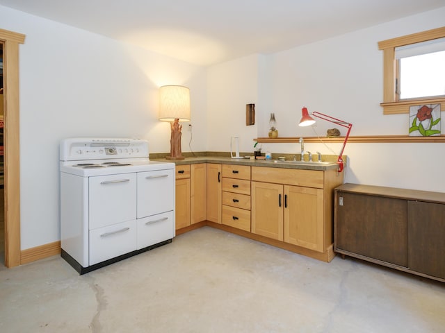 kitchen with double oven range and sink