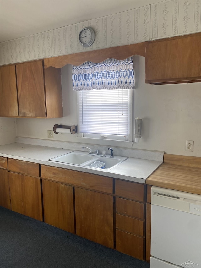 kitchen with dishwasher and sink