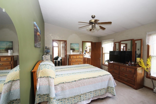 view of carpeted bedroom