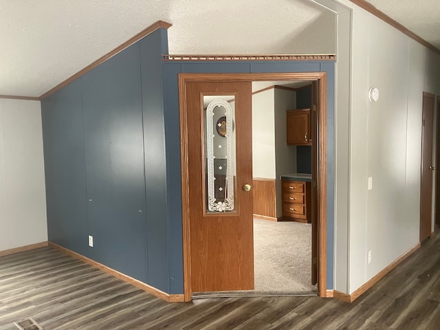 bonus room with dark wood-type flooring