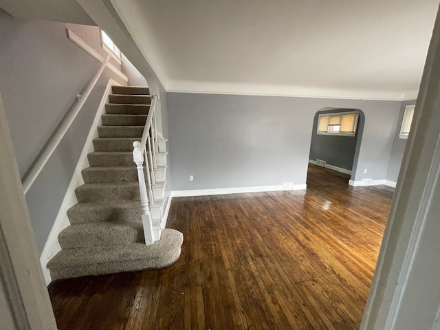 interior space with wood-type flooring