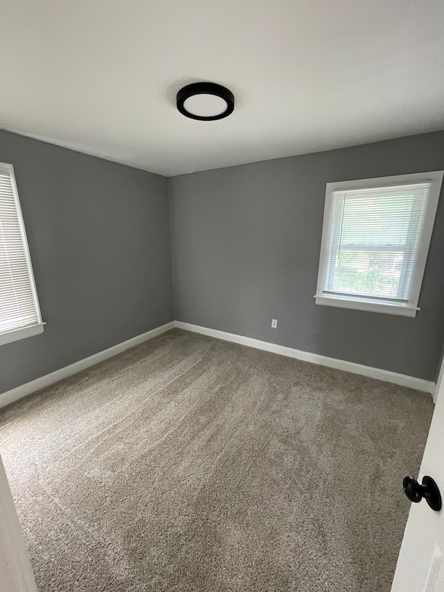 unfurnished room with carpet flooring