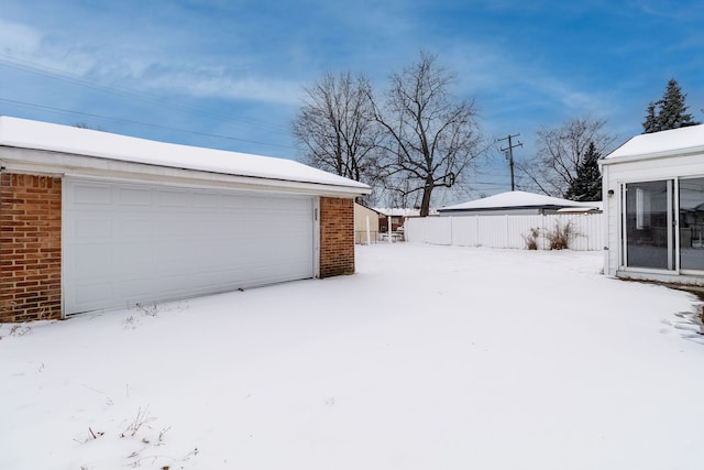 view of snowy yard