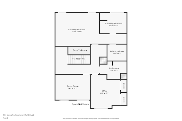 1115 Nature Trl, Manchester, MI 48158 - floor plan