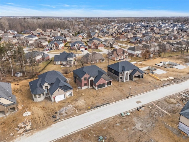 aerial view featuring a residential view