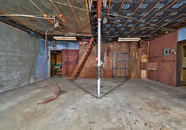 view of basement