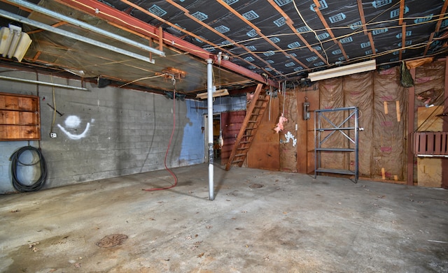 view of basement