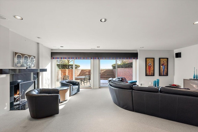 view of carpeted living room