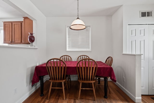 dining room featuring dark hardwood / wood-style flooring