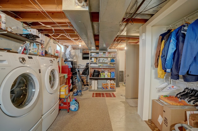 laundry area with washer and dryer