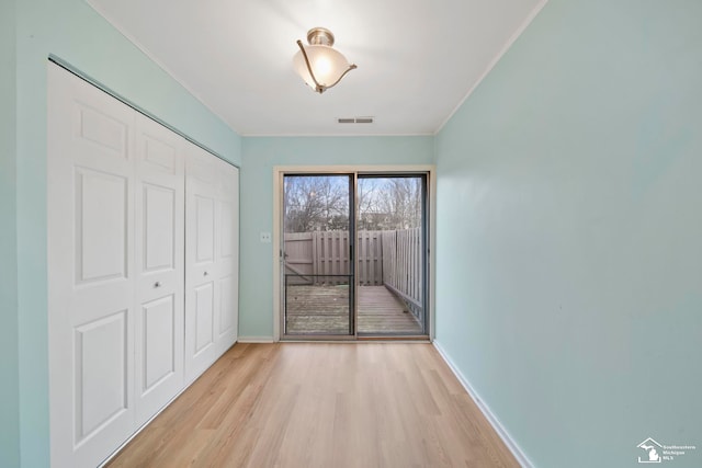 interior space featuring light hardwood / wood-style floors