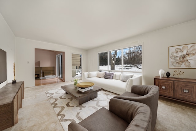 view of carpeted living room