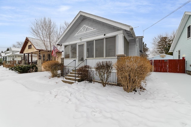 view of bungalow-style home