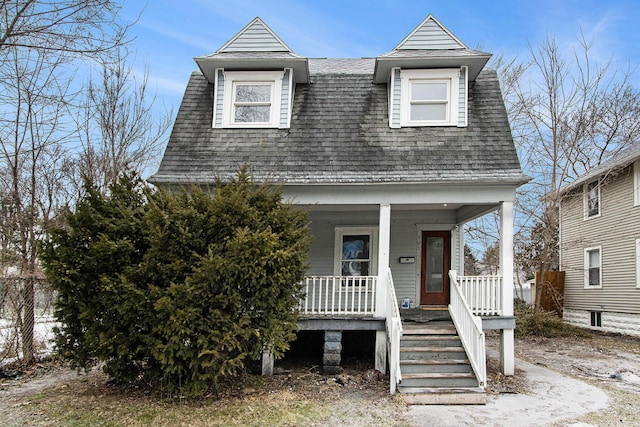 view of front of home with a porch