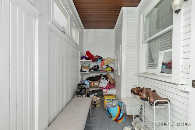 view of storage room