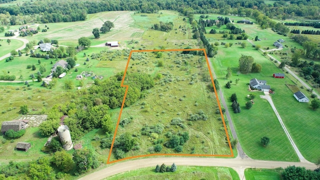 5090 Crandall Rd, Howell, MI 48855 - view of rural area with property parcel outlined