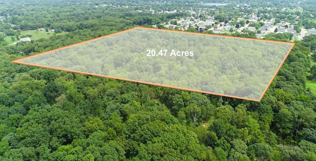2735 Blue Bird Ln, Highland, MI 48357 - view of property location featuring a forest and property parcel outlined