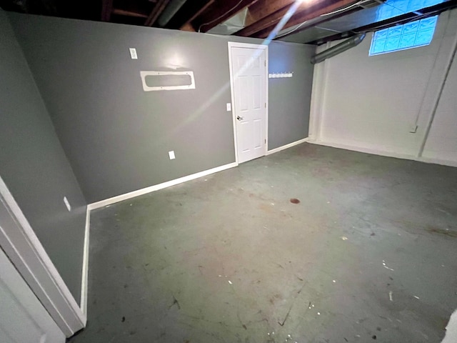 view of basement